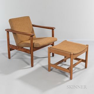 Hans Krieks Lounge Chair and Ottoman