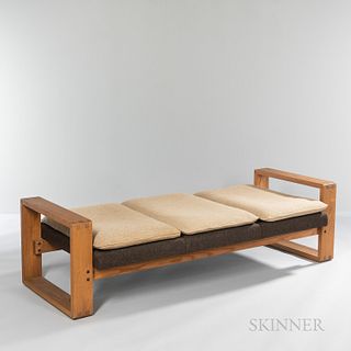 Hans Krieks Sled-base Upholstered Bench
