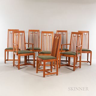 Eight Thomas Moser New Century Dining Chairs