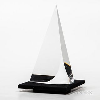 Christopher Ries (American, b. 1952) Sail Glass Sculpture