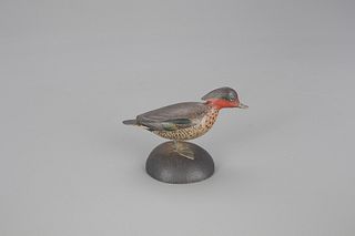 Miniature Green-Winged Teal Drake, A. Elmer Crowell (1862-1952)
