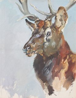 George Browne (1918-1958), Bull Elk (Study)