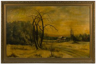 Morrell (American, 20th Century) Oil on Paper on Board