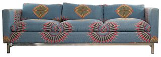 MCM Chrome Upholstered Sofa