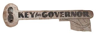 Key for Governor Folk Art Campaign Sign 