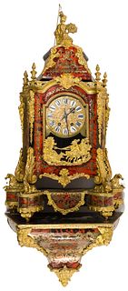 Boulle Style Clock and Shelf