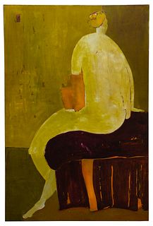 Sherri Belassen (American, b.1966) 'Simple Bather' Oil on Canvas