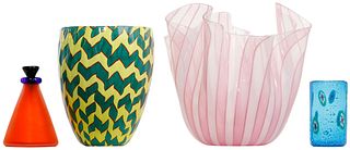 James Carpenter for Venini 'Calabash' Vase and Glass Assortment