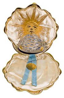 Salvador Dali for Schiaparelli 'Le Roy Soleil' Baccarat Perfume Bottle and Case