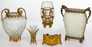 Glass and Ormolu-style Object Assortment