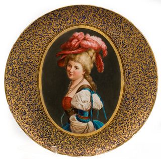 Royal Vienna-Style Portrait Charger