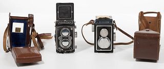 Ikoflex and Rolleiflex TLF Cameras and Cases