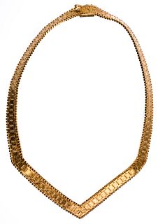 14k Yellow Gold Choker Necklace