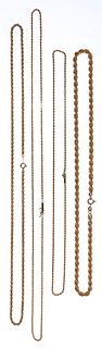 14k Yellow Gold Twisted Rope Necklace Assortment