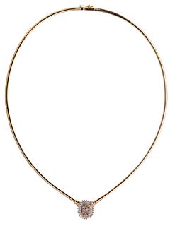RCI 14k Yellow Gold and Diamond Necklace