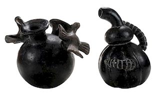 Two Blackware Pottery Vessels