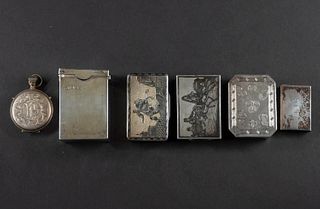 Group of Silver Boxes and Cases