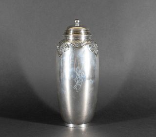 Silver and 14k Gold Cocktail Shaker