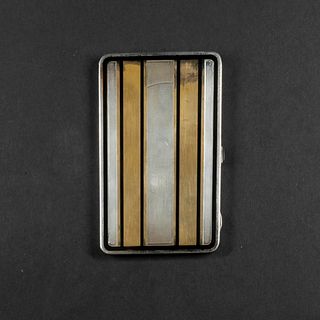 Alfred Dunhill Silver and Gold Cigarette Case