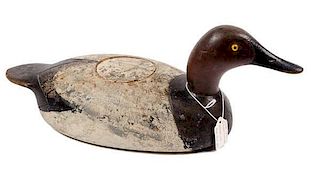 Classic Wisconsin Canvasback Drake Decoy by Sylvester Swedeski 