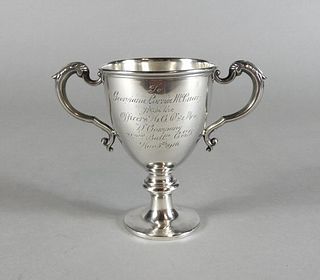 Sterling Silver Double Handled Trophy Cup, D. 1916