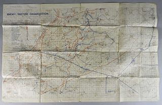 Militaria, Battle of Amiens Map, Dated 1918