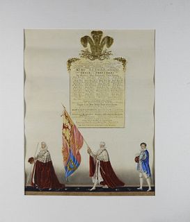 Rare Book Plate, Coronation Ceremony, 1823