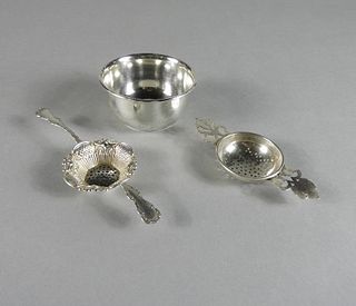 Sterling Silver Tumbler & Tea Strainers