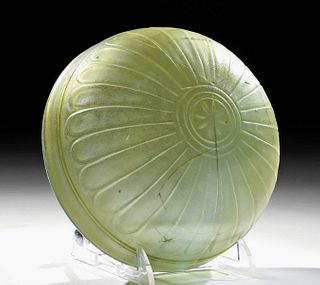 Superb Greek Hellenistic Glass Bowl w/ Petal Motif