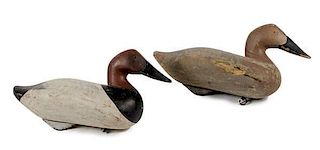 Canvasback Pair of Decoys by Madison Mitchell, Havre de Grace, MD 