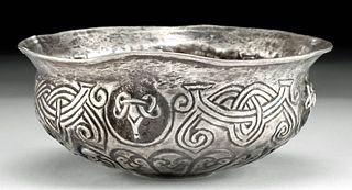 9th C. Viking Silver Repousse Ritual Bowl