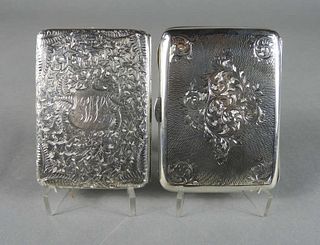 English Hallmarked Silver Calling Card Cases