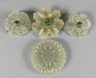 Large Antique Chinese Jade Buttons