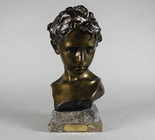 Patinated Bronze, Young Boy, 20th Century