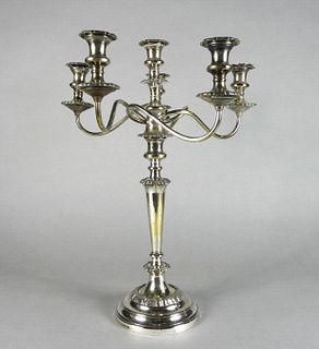 Silver Plated Five-Light Candelabrum
