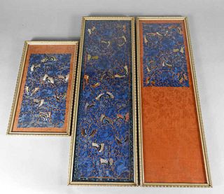 Chinese Silk Panels, 19th Century