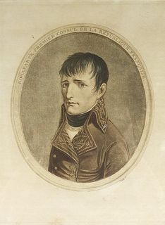 After L.L. Boilly, Coloured Engraving, Bonaparte