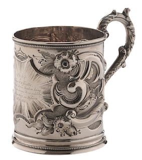Georgia Coin Silver Agricultural Trophy Mug