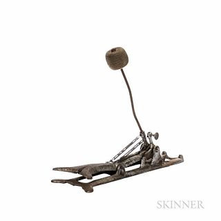 Fishtail Double Beater Bass Drum Pedal, c. 1910.