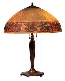Handel Table Lamp with Banded Chestnut