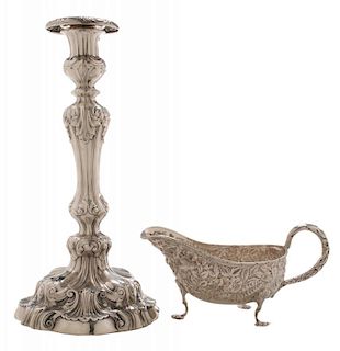Sterling Repousse Gravy and Gorham