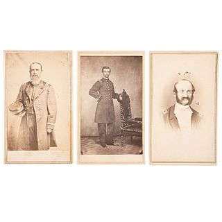 [CIVIL WAR]. A group of 3 CDVs of identified US Navy officers, incl. George H. Holt, William C. Bennett, and David P. Heath.