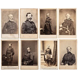 [CIVIL WAR] -- [ARMY OF POTOMAC]. A group of 15 CDVs of Union generals, incl. McClellan, McCall, and Burnside.