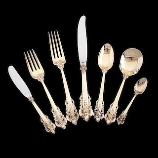R. Wallace and Sons Mfg. Co. Gilt Grande Baroque Flatware 