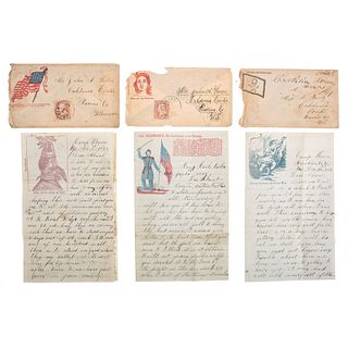 [CIVIL WAR]. Archive of correspondence of Privates Levi and Joseph Yantz, 9th Iowa, Robert Wells, 24th New York Cavalry, and others, directed to famil