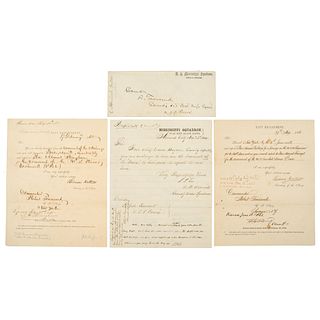 [CIVIL WAR]. TOWNSEND, Captain Robert (1819-1866). Archive of documents related to Townsend's naval career and Civil War service, comprising:
