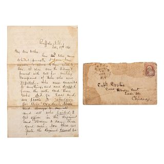 ELLSWORTH, Elmer Ephraim (1837-1861). Autograph letter signed ("Ellsworth") to Captain James Henry Coates (1829-1902). Buffalo, NY: 17 Feb. 1861.