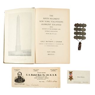 [HAWKINS' ZOUAVES]. Archive of items belonging and related to Richard Phoenix, Co. D, 9th New York "Hawkins' Zouaves," comprising: