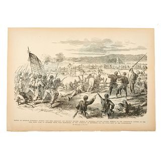 [HAWKINS' ZOUAVES]. A group of prints and newspapers featuring illustrations and coverage of the 9th New York Infantry Regiment in the battlefield, co