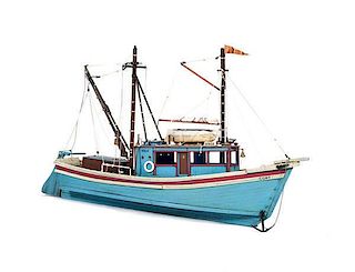 Folk Art Model Cutter Ship 